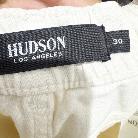 Hudson Remi High-Rise Stretch Straight-Leg Ankle Jeans Ecru Size 30 NWT - Picture 11 of 13